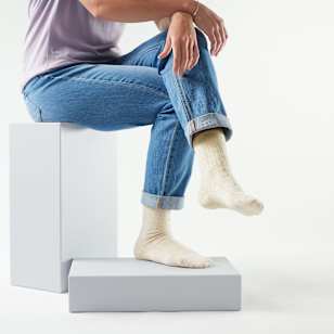 Women's Everyday Cable Crew Socks - Moon Beam