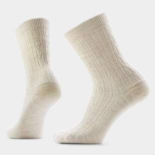 Women's Everyday Cable Crew Socks - Moon Beam