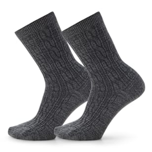 Everyday Cable Crew 2-Pack Socks - Medium Gray