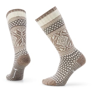 Everyday Cozy Popcorn Snowflake Pattern Crew Socks - Moonbeam