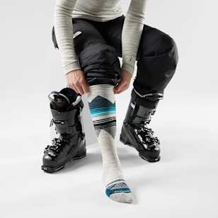 Women's Ski Pattern Over The Calf Socks - Ash