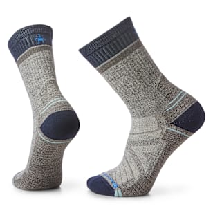 Hike Winding Trail Crew Socks - Taupe-Natural Marl