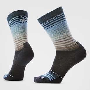 Everyday Stitch Stripe Crew Socks - Charcoal-Ash