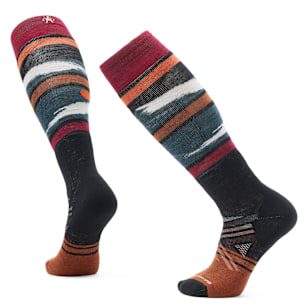 Ski Midnight Ski Pattern Over The Calf Socks - Black