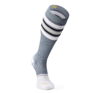 Snowboard Stripe Extra Stretch Over The Calf Socks - Pewter Blue