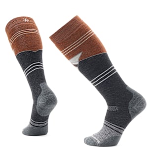 Snowboard Mountain Geo Pattern Over The Calf Socks - Picante