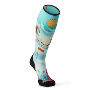 Women's Ski Snow Bunny Print Over The Calf Socks - Capri
