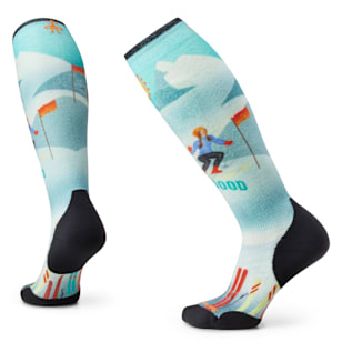 Women's Ski Snow Bunny Print Over The Calf Socks - Capri