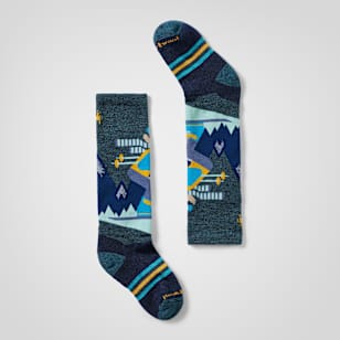 Kids' Wintersport Full Cushion Mountain Moose Pattern Over The Calf Socks - Twilight Blue