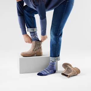 Everyday Hudson Trail Crew Socks - Nightfall Blue