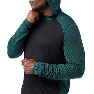 Men's Active Mesh Hoodie - Evergreen-Black