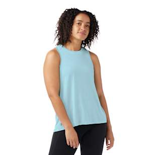Women's Active Ultralite High Neck Tank - Serene Blue