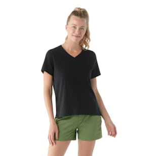 Women's Perfect V-Neck Short Sleeve Tee - Black
