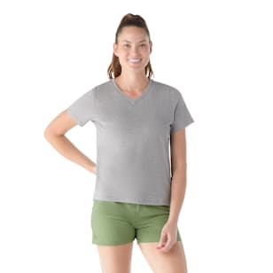 Women's Perfect V-Neck Short Sleeve Tee - Light Gray Heather