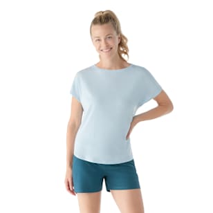 Women's Short Sleeve Swing Top - Winter Sky Heather