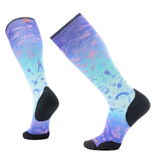 Ski Nature Doodles Print Over The Calf Socks - Capri