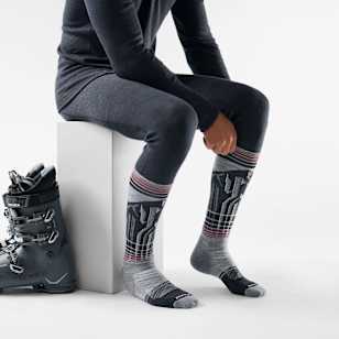 Ski Summit Shot Over The Calf Socks - Light Gray
