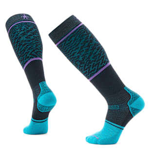Snowboard Retro Line Over The Calf Socks - Black