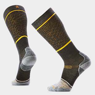 Snowboard Retro Line Over The Calf Socks - Charcoal