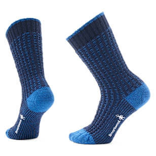 Everyday Cozy Waffle Press Crew Socks - Deep Navy
