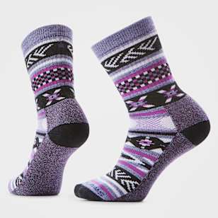 Everyday Cozy Cabin Games Crew Socks - Chalk Violet