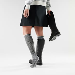 Everyday Lifestyle Knee High Socks - Charcoal-Light Gray