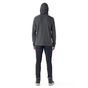 Men's Waffle Henley Hoodie - Charcoal