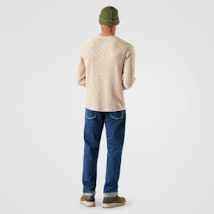 Men's Waffle Long Sleeve Henley - Toffee Cream Heather