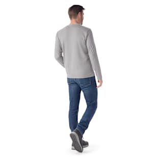 Men's Perfect Crew Long Sleeve Tee - Light Gray Heather