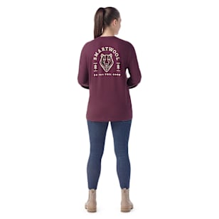 Bear Stare Graphic Long Sleeve Tee - Eggplant