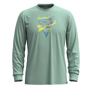 90s Shred Graphic Long Sleeve Tee - Arctic Green