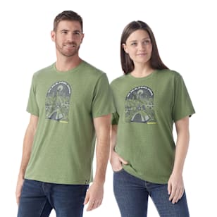 Streets to Peaks Short Sleeve Graphic Tee - Fern Green