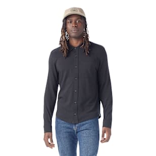 Men's Long Sleeve Button Up - Black