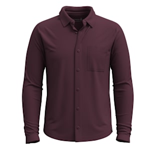 Men's Long Sleeve Button Up - Eggplant