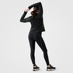 Women's Active Fleece Wind 1/2 Zip - Black