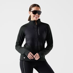 Women's Active Fleece Wind 1/2 Zip - Black