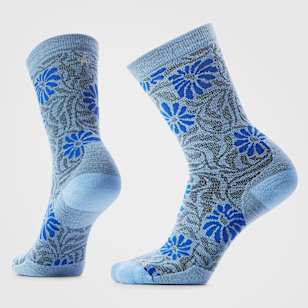 Everyday Floral Crew Socks - Serene Blue
