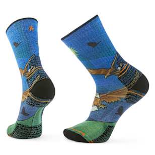 Hike Eagle Print Crew Socks - Laguna Blue