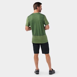 Men's Mountain Bike Short Sleeve Jersey - Charcoal-Fern Green