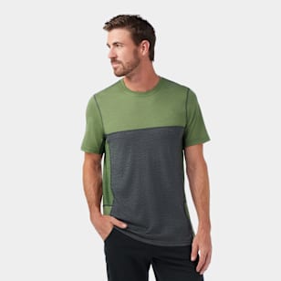 Men's Mountain Bike Short Sleeve Jersey - Charcoal-Fern Green