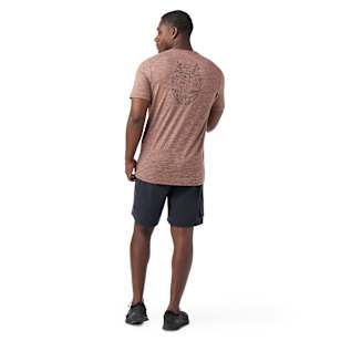 Stag Stare Merino Hemp Blend Short Sleeve Graphic Tee - Sable Brown Heather