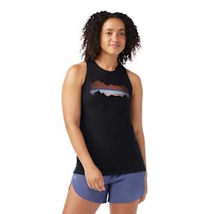 Women's Mountain Horizon Graphic Tank - Black
