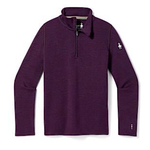 Kids' Classic Thermal Merino Base Layer 1/4 Zip - Purple Iris Heather