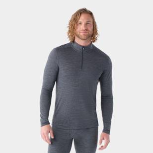 Men's Classic All-Season Merino Base Layer 1/4 Zip - Iron Heather