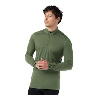 Men's Classic All-Season Merino Base Layer 1/4 Zip - Fern Green