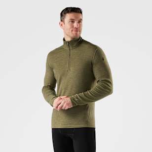 Men's Classic Thermal Merino Base Layer 1/4 Zip - Winter Moss