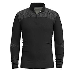 Men's Intraknit&trade; Thermal Merino Base Layer 1/4 Zip - Black-White