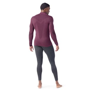 Men's Intraknit Thermal Merino Base Layer 1/4 Zip - Eggplant-Black