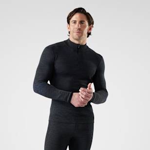 Men's Intraknit Thermal Merino Base Layer 1/4 Zip - Charcoal-Nightfall Blue