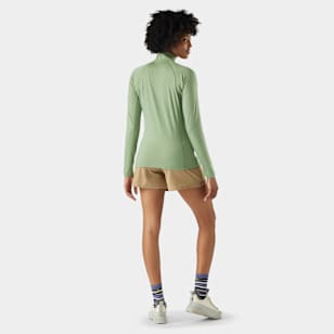 Women's Classic All-Season Merino Base Layer 1/4 Zip - Green Tea